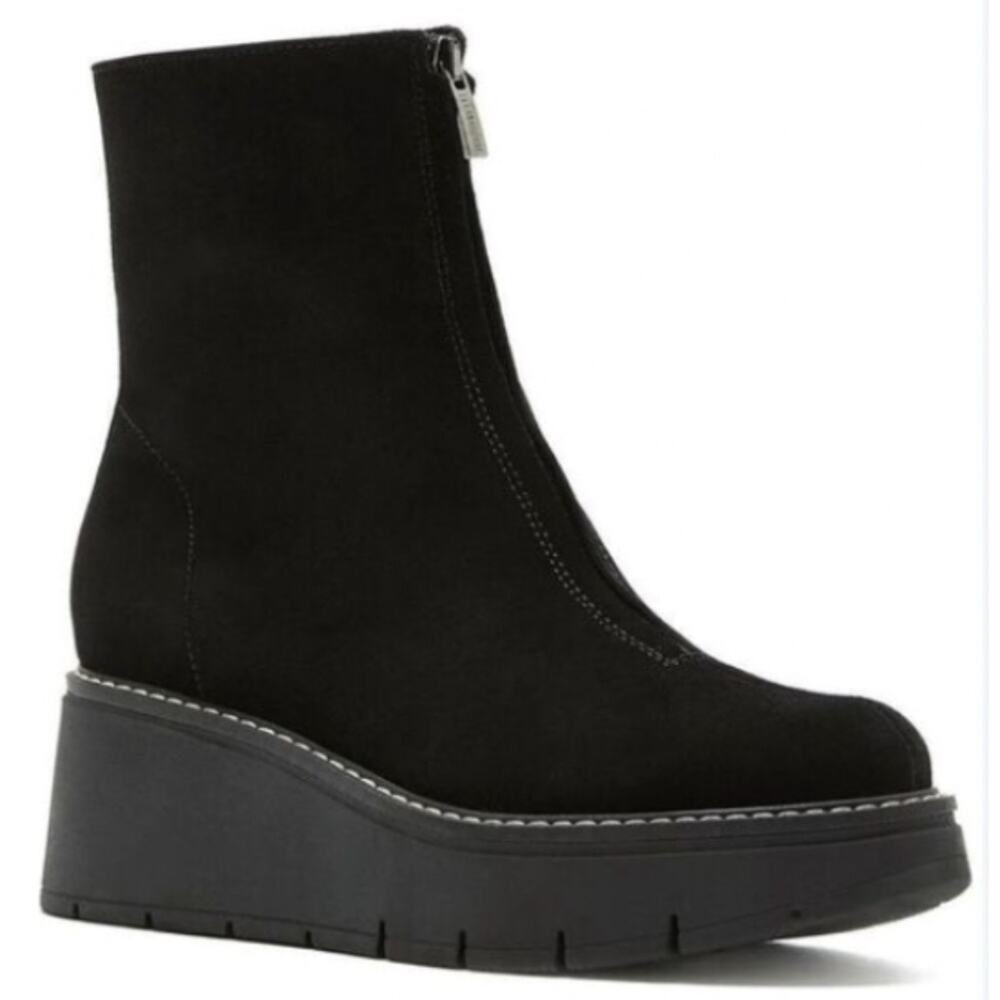 La Canadienne Bob Platform Suede Bootie New - Picture 1 of 9